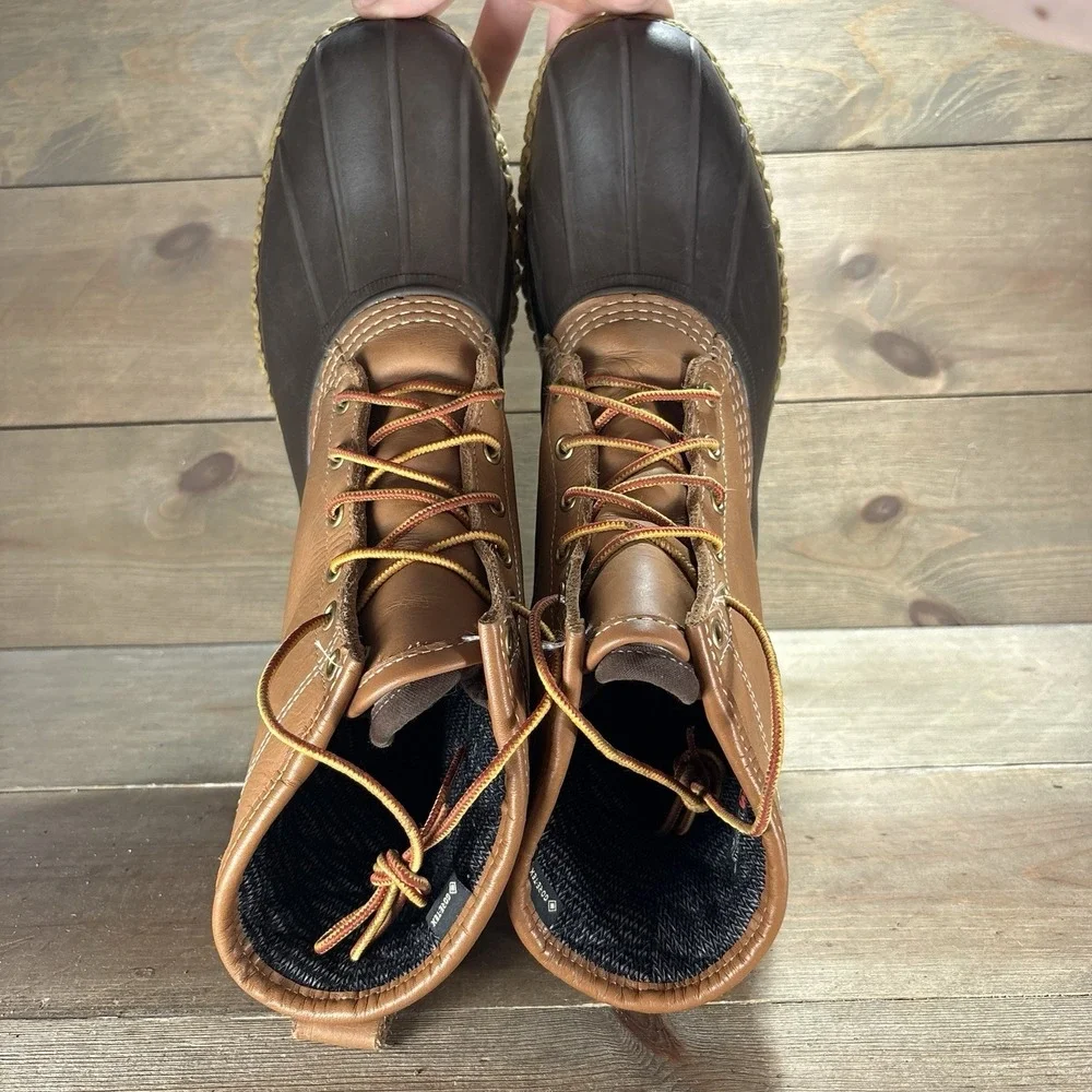 ll bean duck boots mens size 12 shoes brown hunting winter waterproof boots